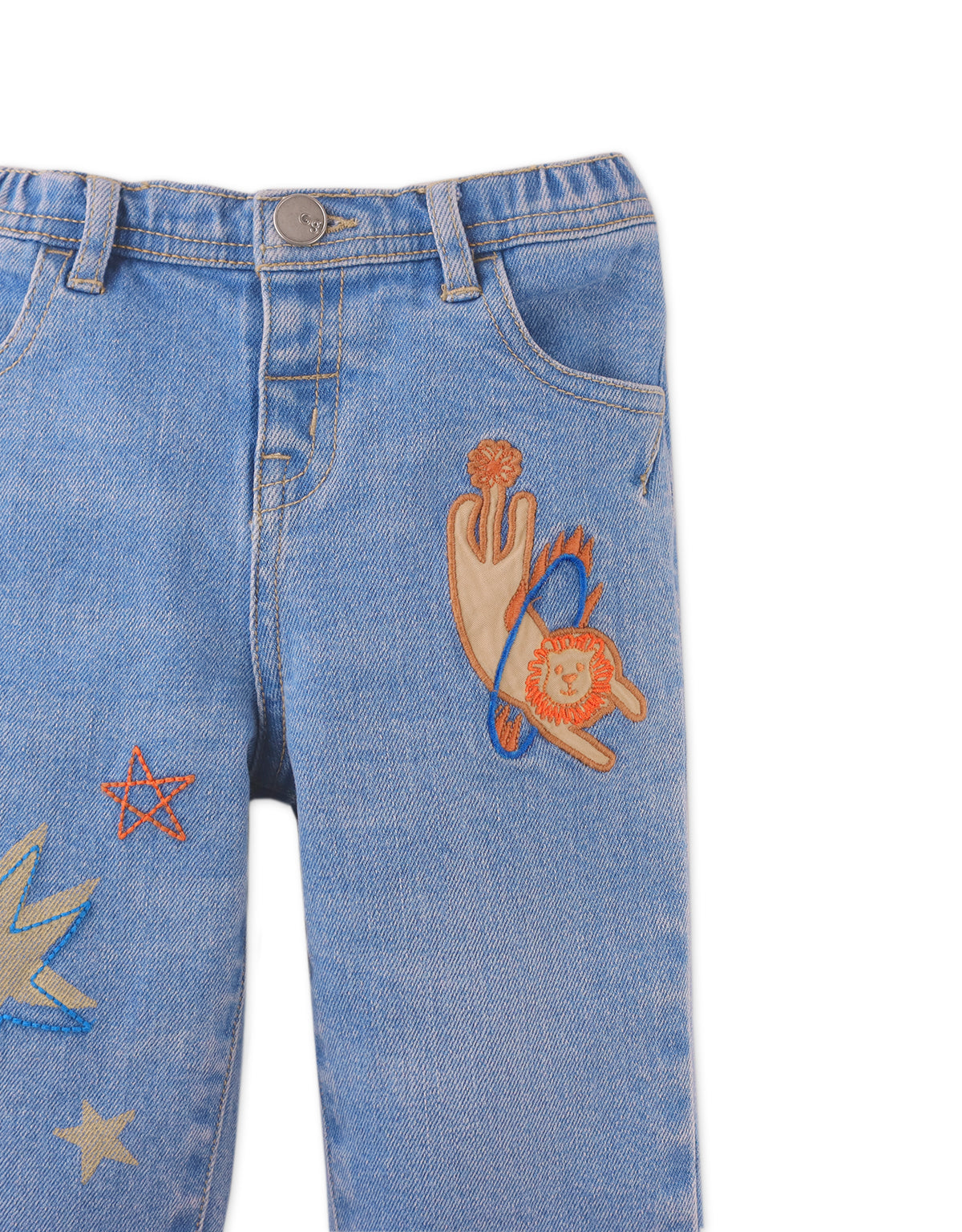 Baby Boys Archie Straight Fit Pants With Circus Lion Print