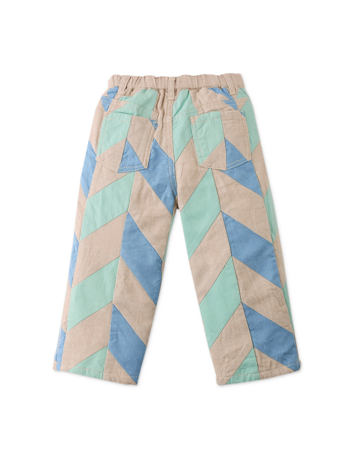 Baby Boys Alfonso Pants With Patchwork Detail