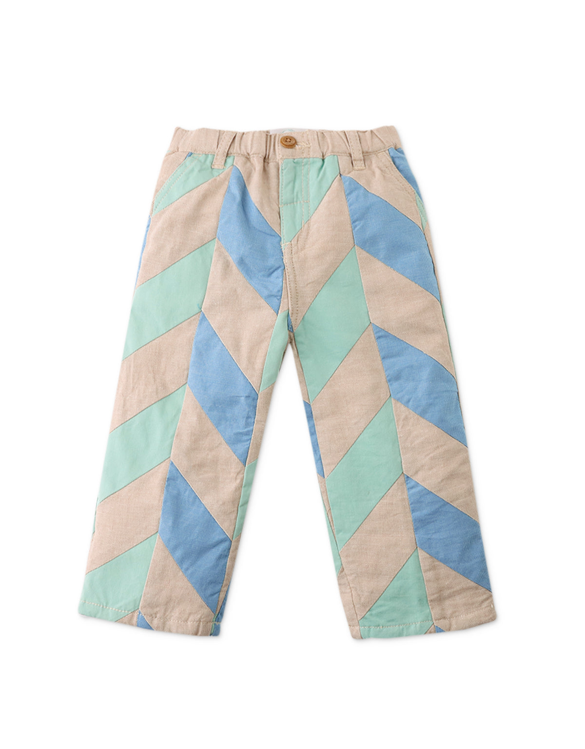 Baby Boys Alfonso Pants With Patchwork Detail