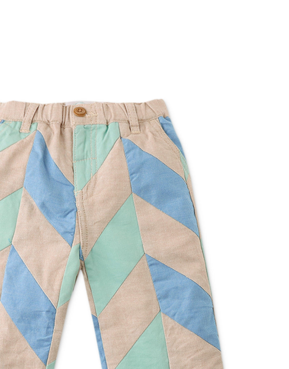Baby Boys Alfonso Pants With Patchwork Detail