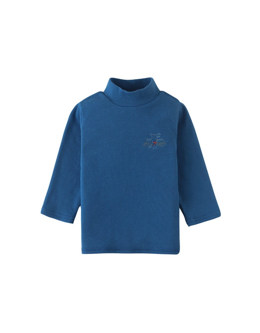 Baby Mock Neck Long Sleeve T-shirt with Triceratops