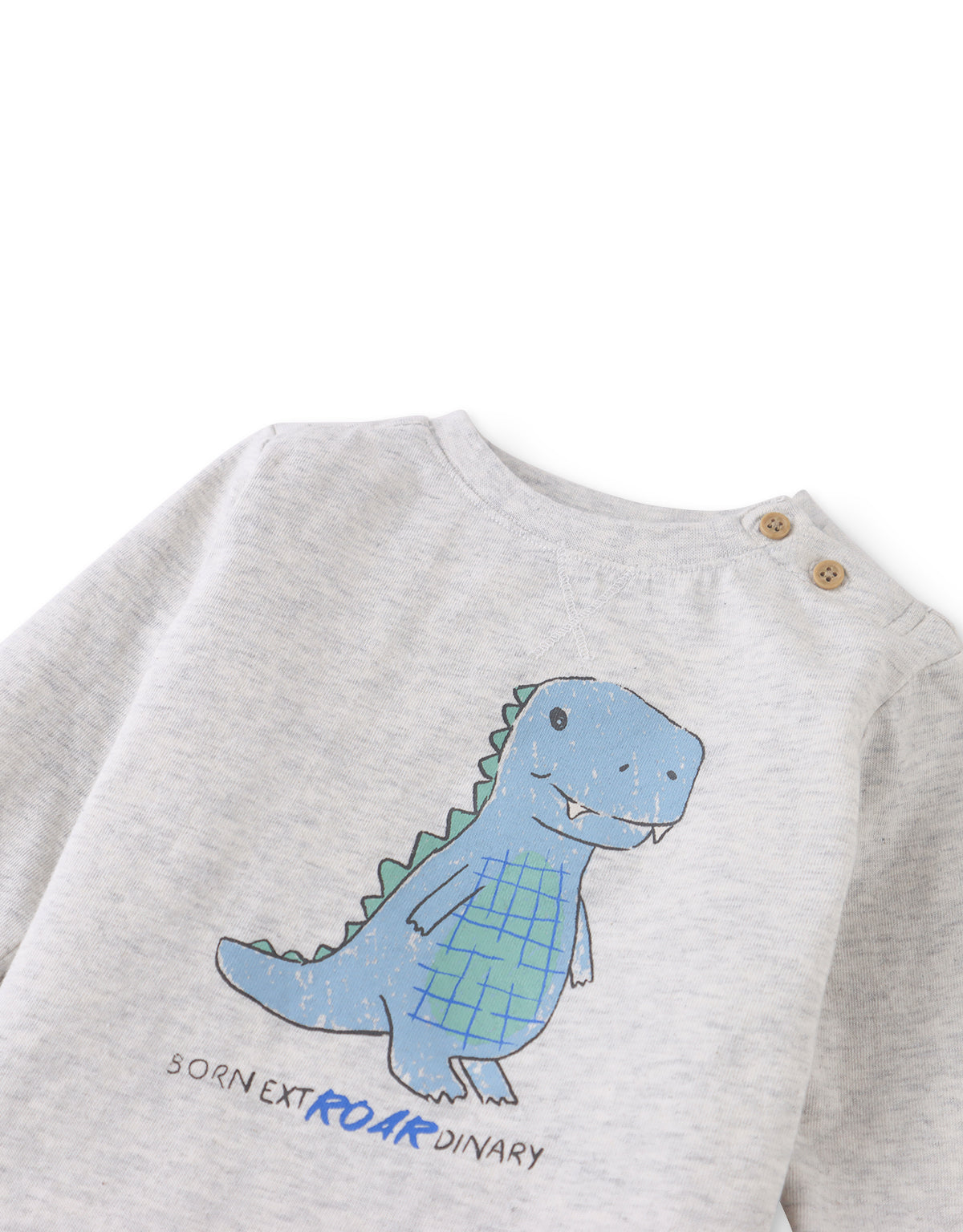Baby Kael Long Sleeve T-Shirt with Baby Dino