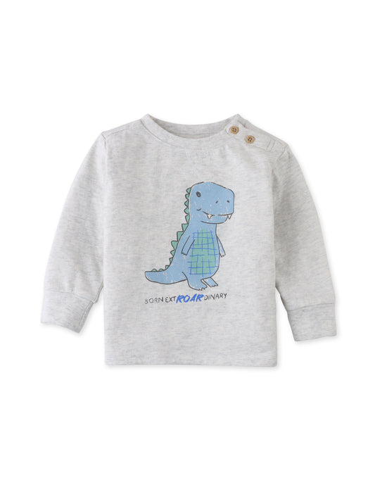 Baby Kael Long Sleeve T-Shirt with Baby Dino