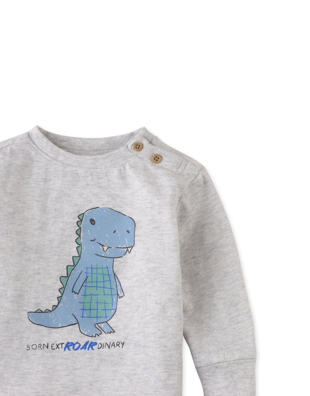 Baby Kael Long Sleeve T-Shirt with Baby Dino