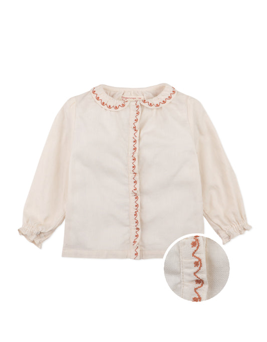 Baby Sarah Long Sleeve Blouse with Ruffles