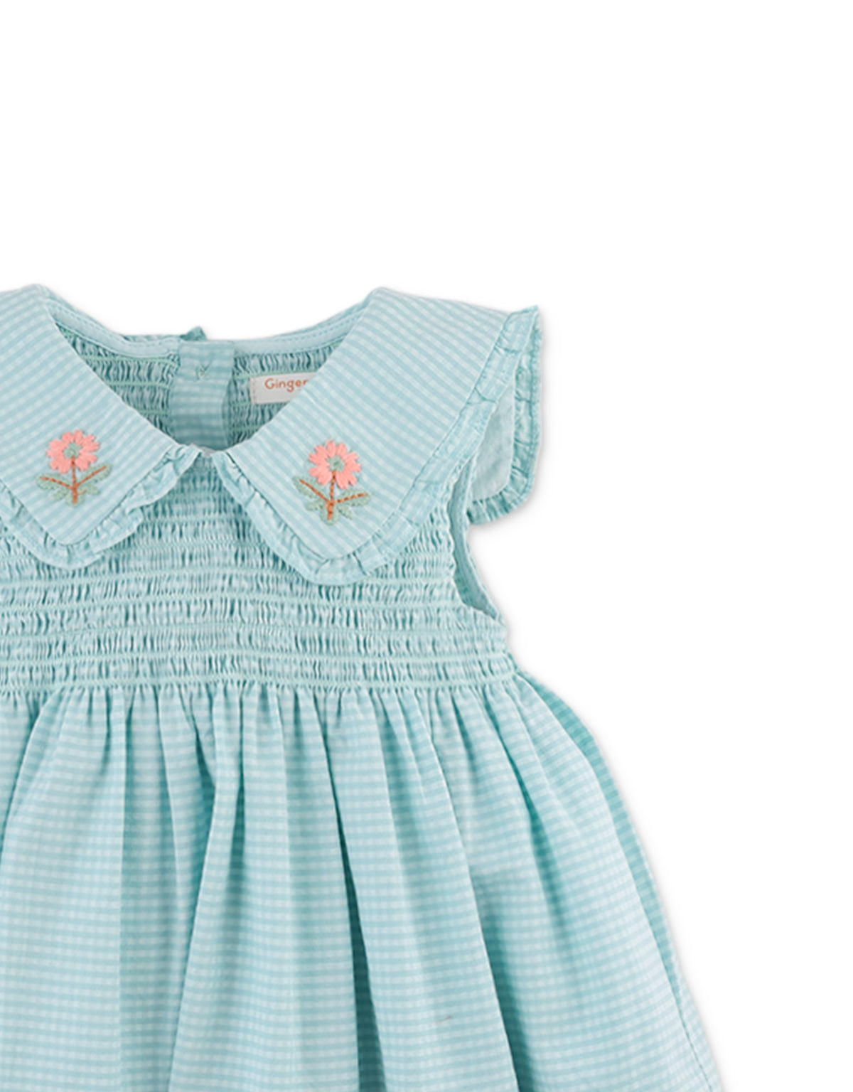 Baby Girls Celest Dress With Embroidered Collar