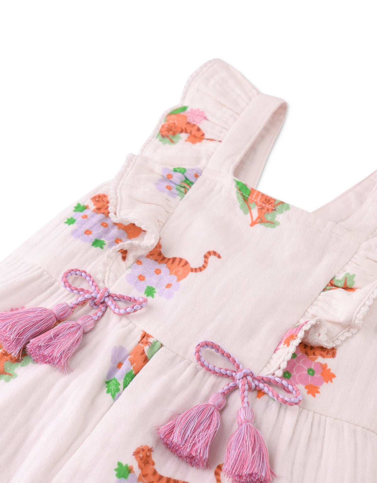 Baby Girls Mini Ivana Jumpsuit In Tiger Print