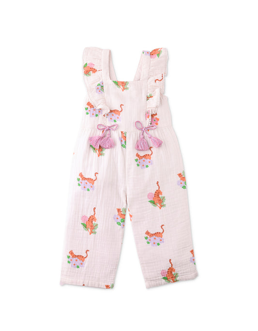 Baby Girls Mini Ivana Jumpsuit In Tiger Print