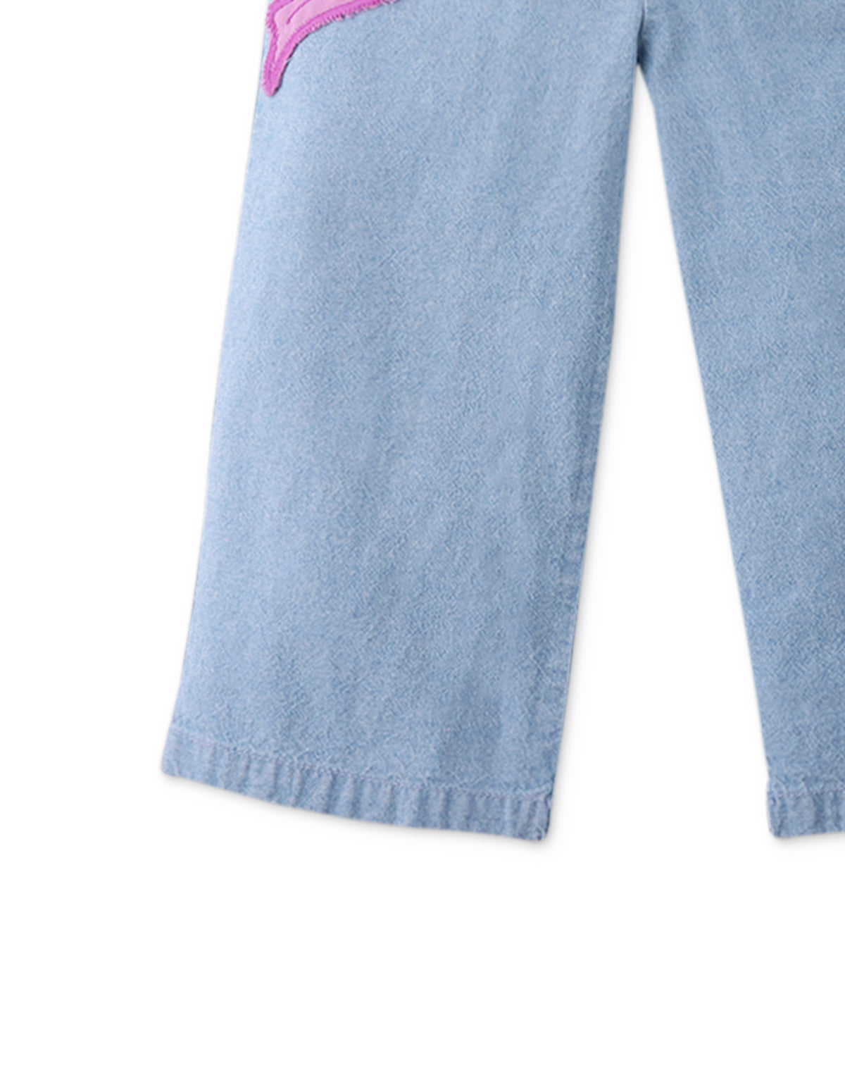 Baby Girls Mini Esme Denim Pants With Bird Patch Pocke