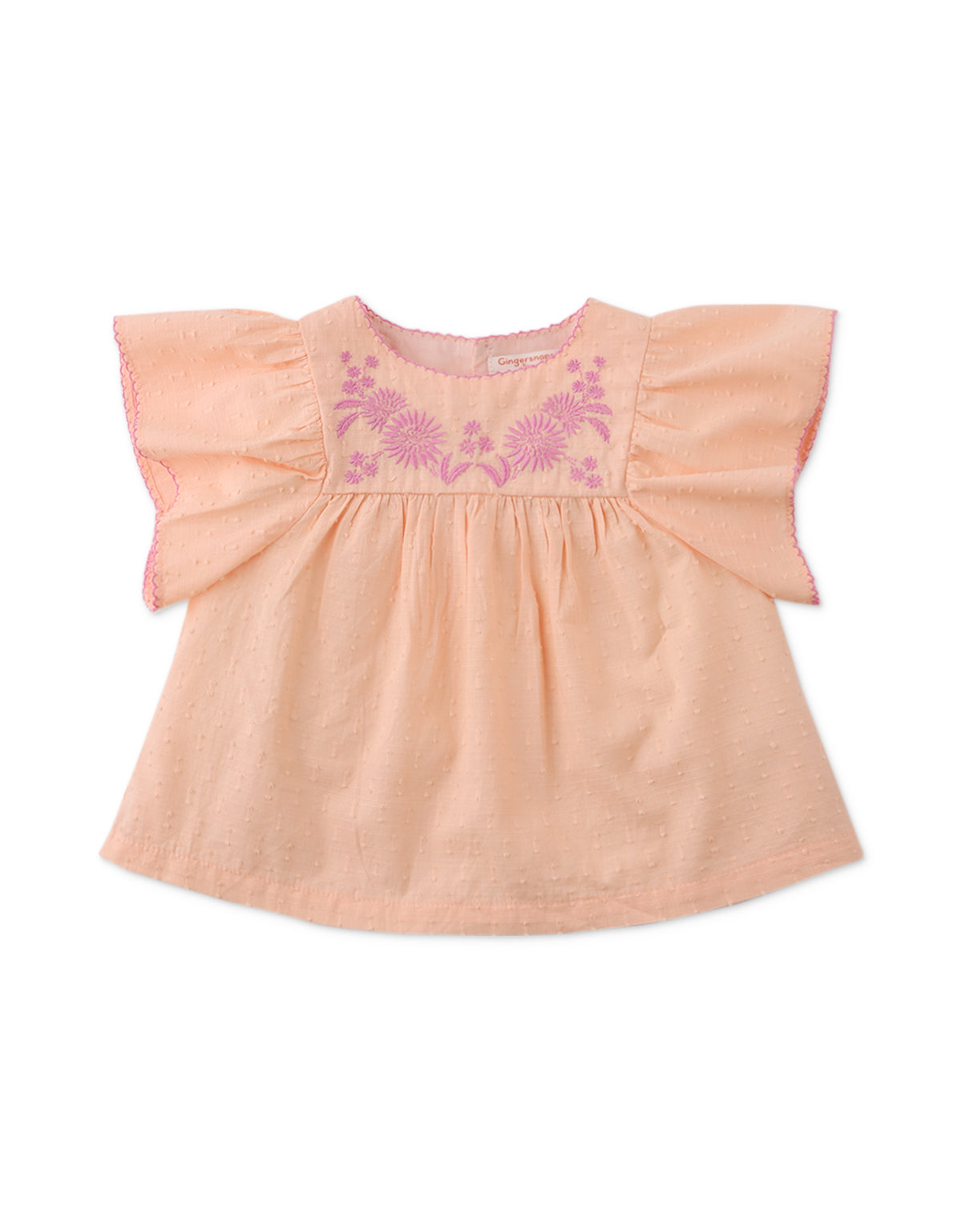 Baby Girls Alana Top And Shorts Set With Floral Embroidery