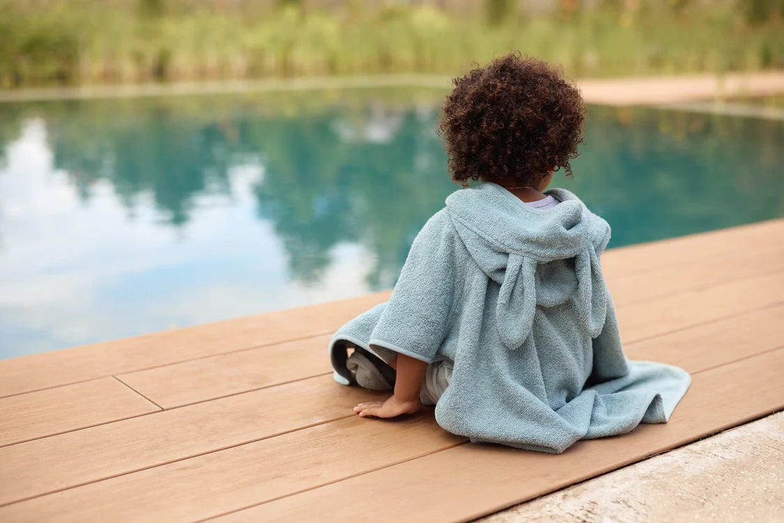 Bath Poncho - Terry Sea Green