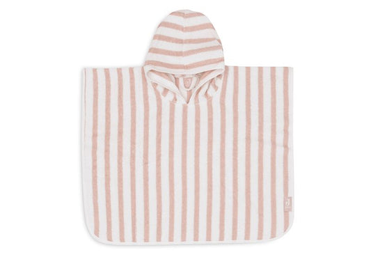 Bath Poncho Stripe - Wild Rose