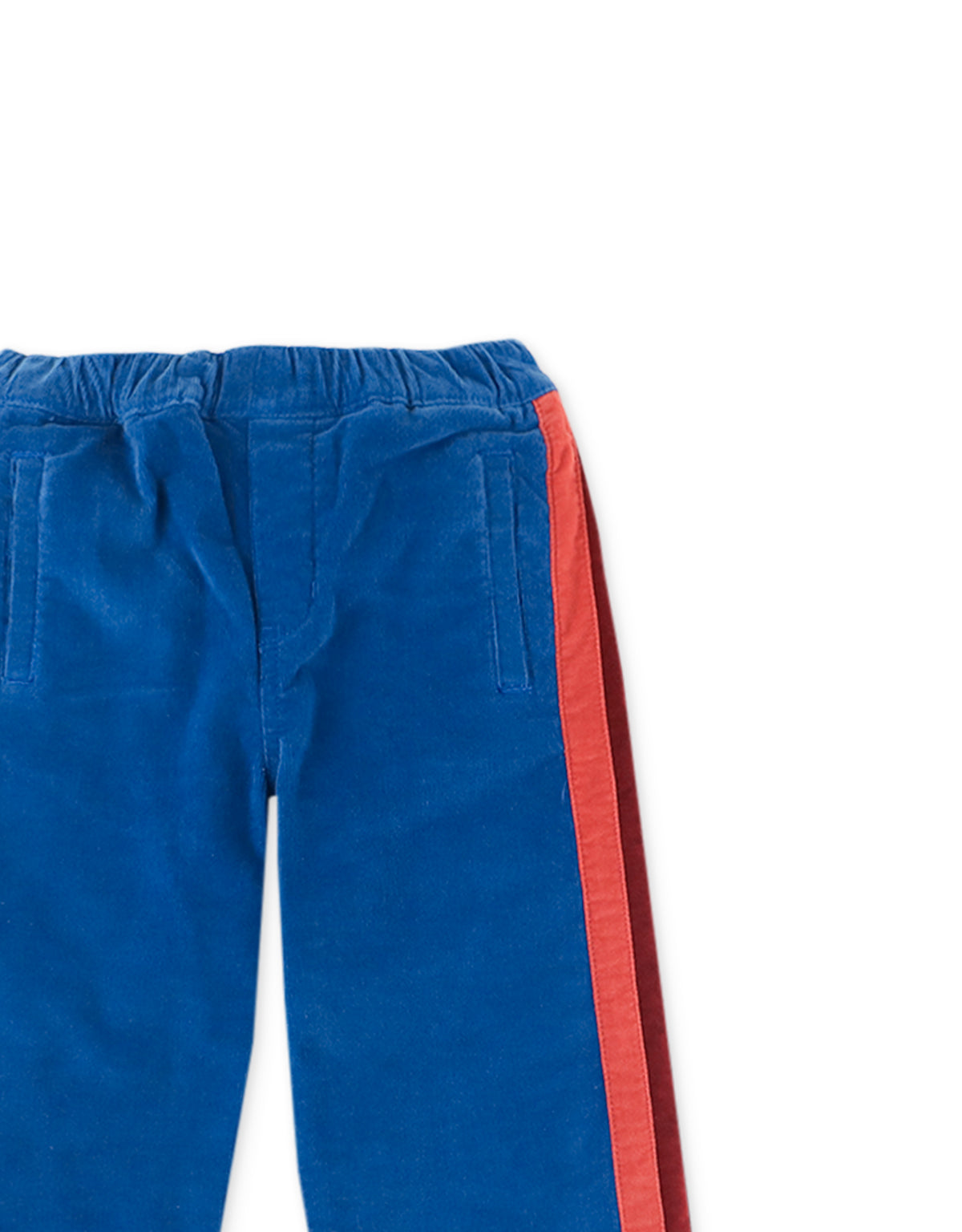 სწორი შარვალი ხავერდოვანი გვერდითი ზოლებით