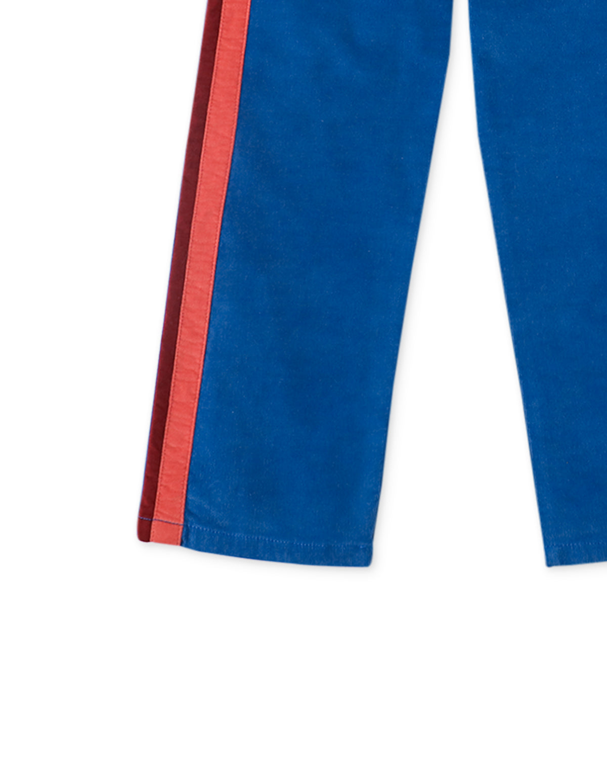 სწორი შარვალი ხავერდოვანი გვერდითი ზოლებით