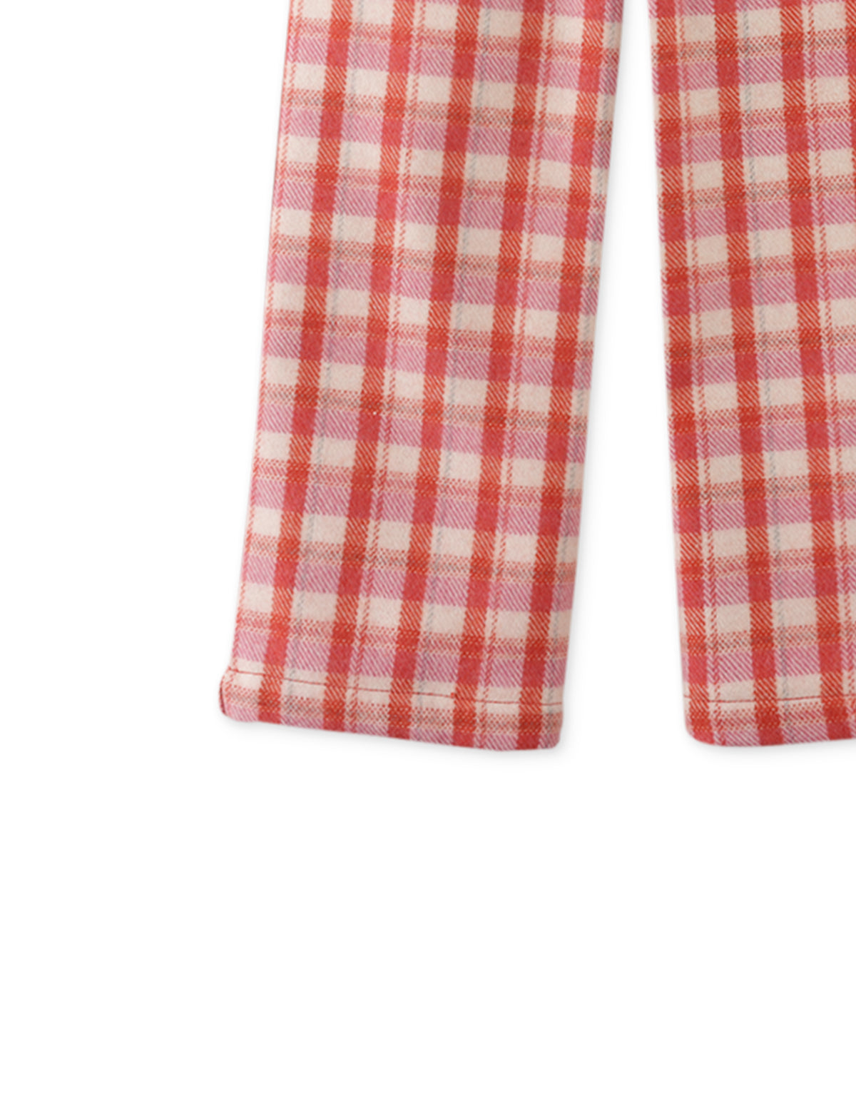 Straight Wide Leg Pullon Checkered შარვალი