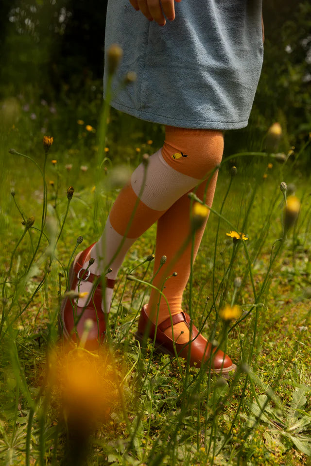 over the knee socks | wanderer | faded orange + candy pink