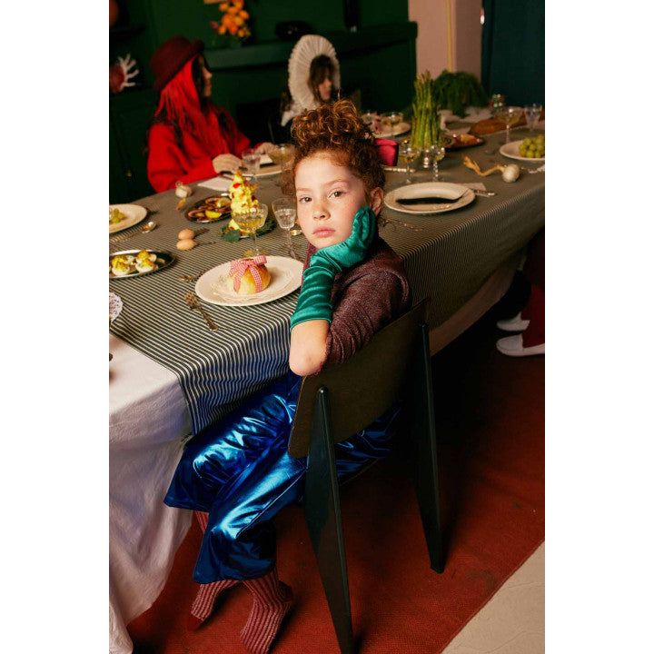 Metallic Flared Trousers