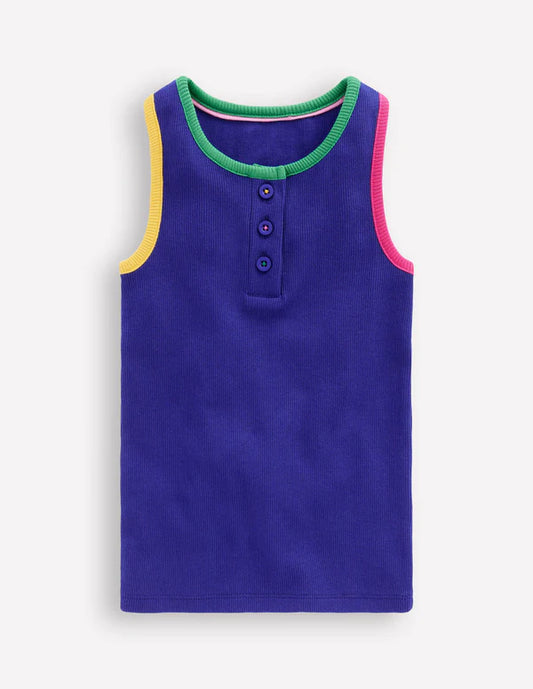 Racerback Ribbed Vest-Bright Blue