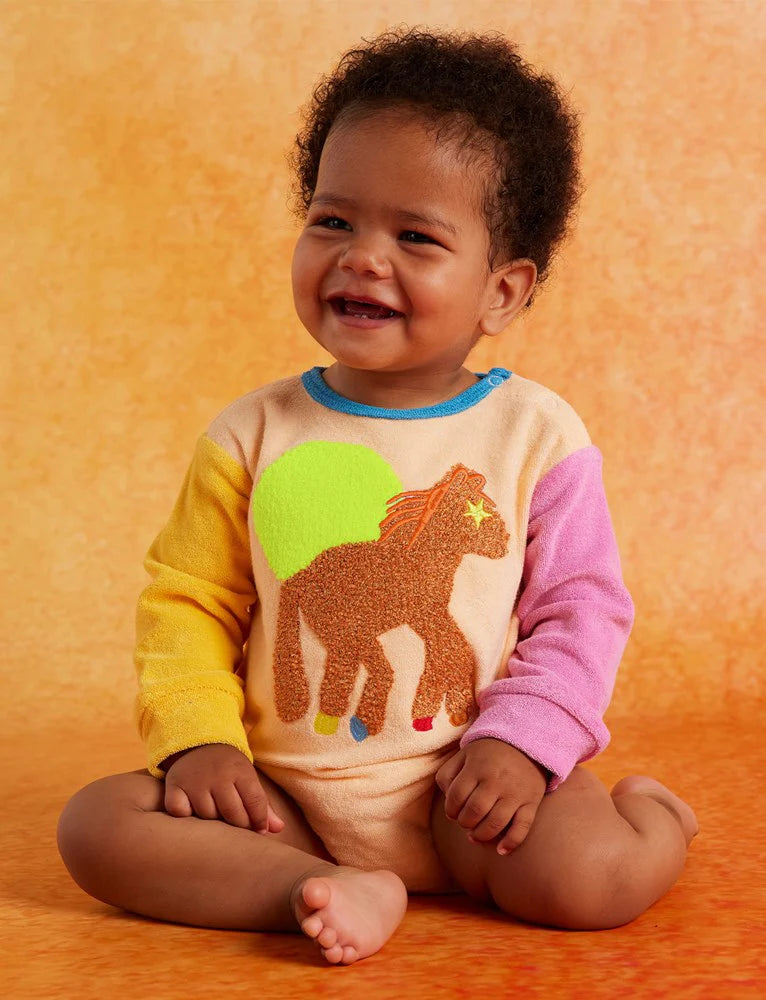 Giddy Up Terry Long Sleeve Bodysuit