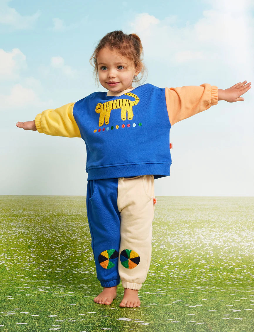 ზამთრის გართობა ლურჯი სვიტრი