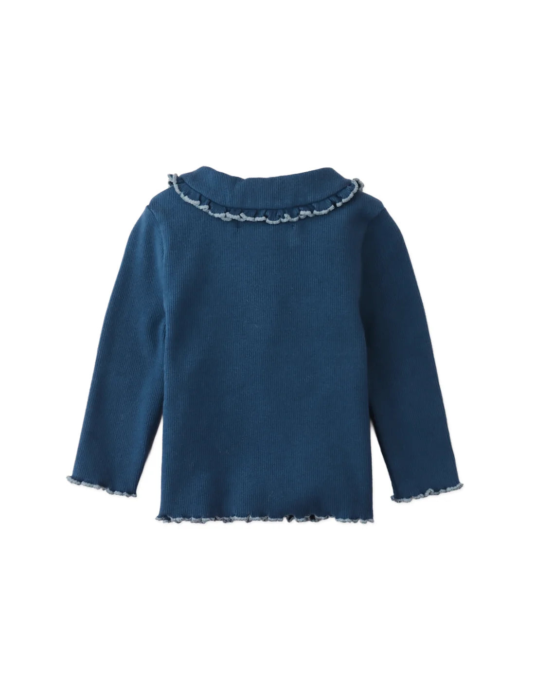 Baby Geraldine Ribbed Tee with Collar and  Love Appliqué