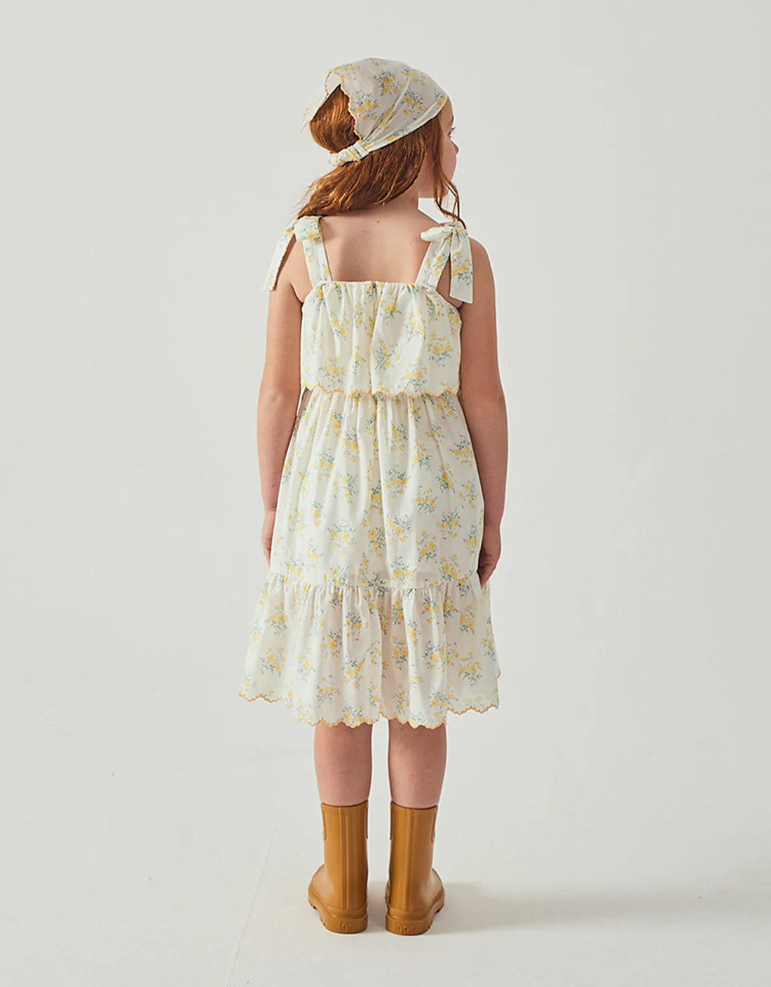 Katie Sundress with Bow Tie Straps & Embroidery