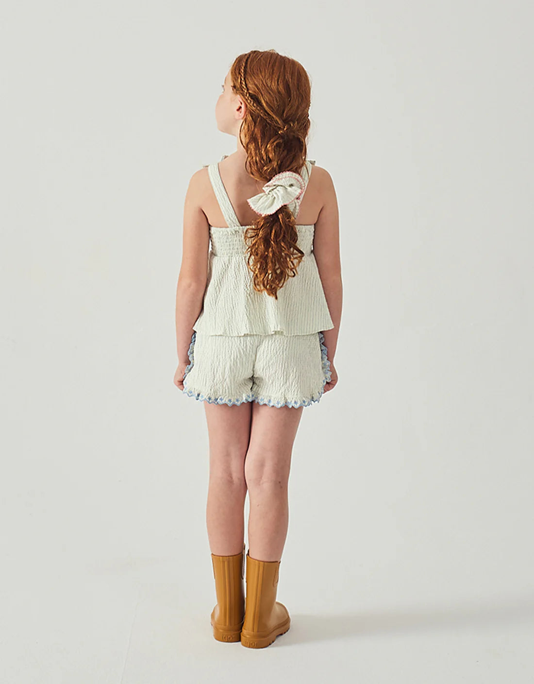 Isabel Ruffled Striped Apron Top & Ruffled Shorts