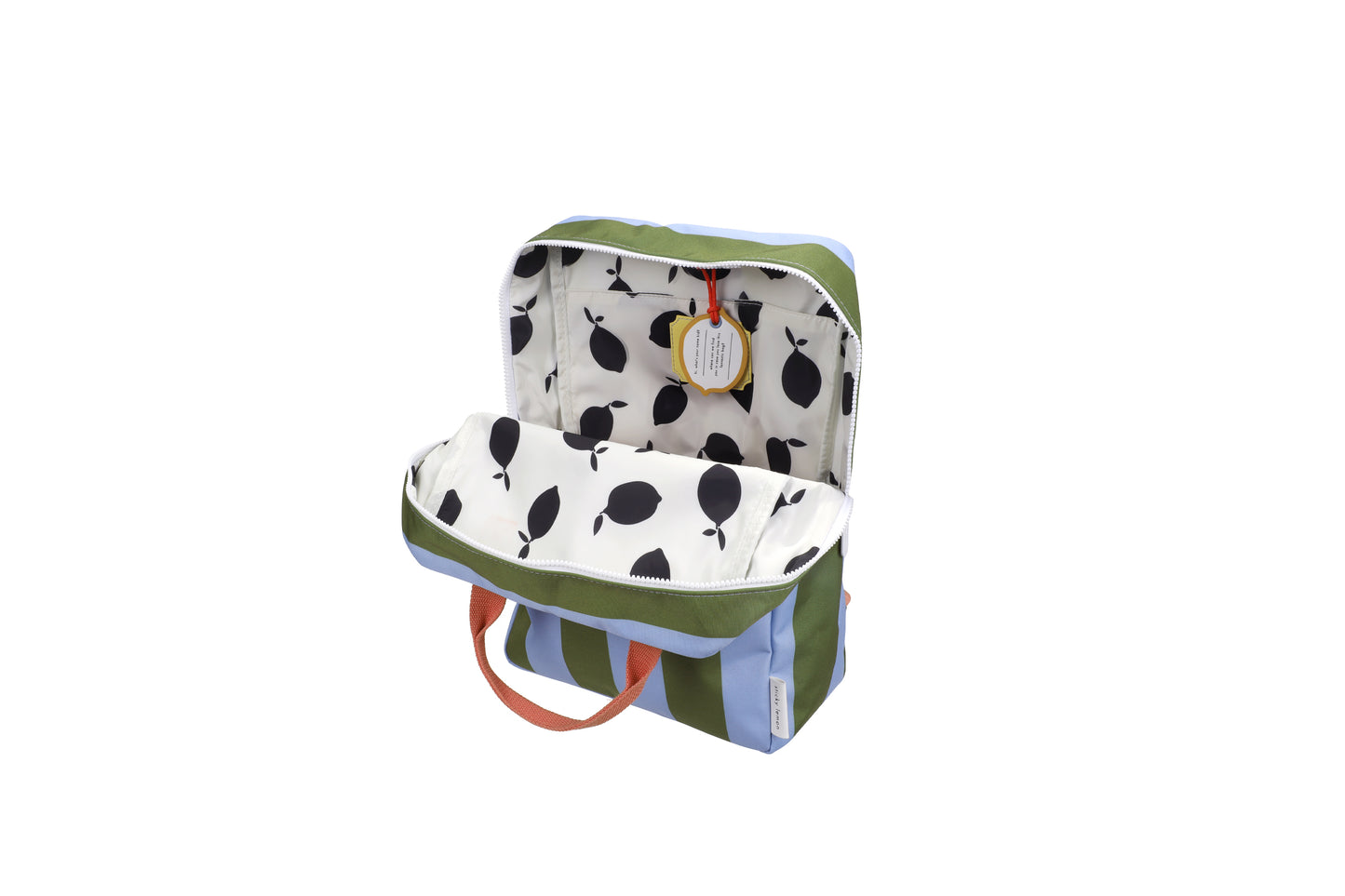 Backpack large • stripes • tickling grass + cloud blue • set