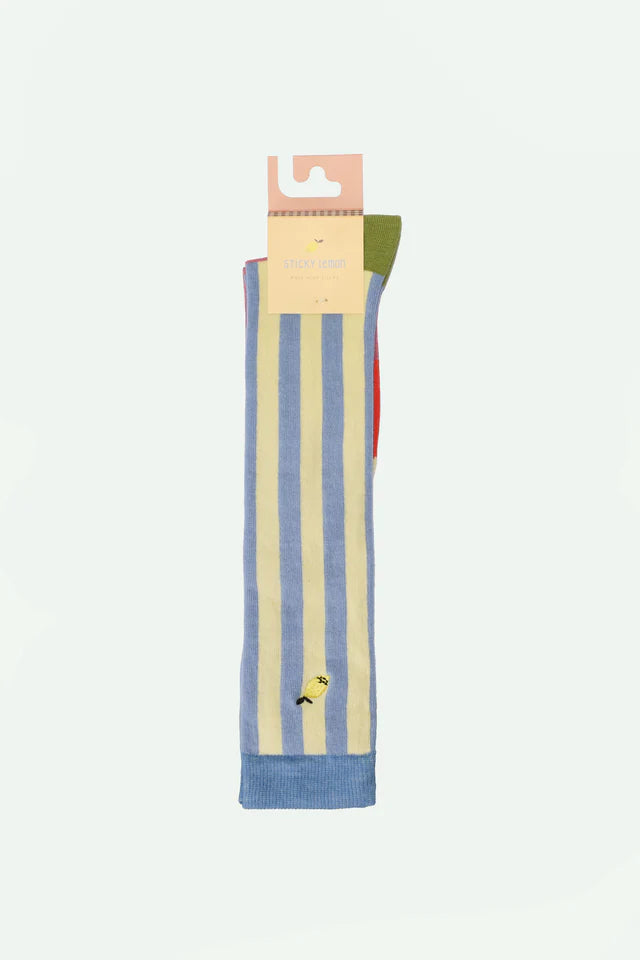 knee high socks | lemon tree | vertical stripes