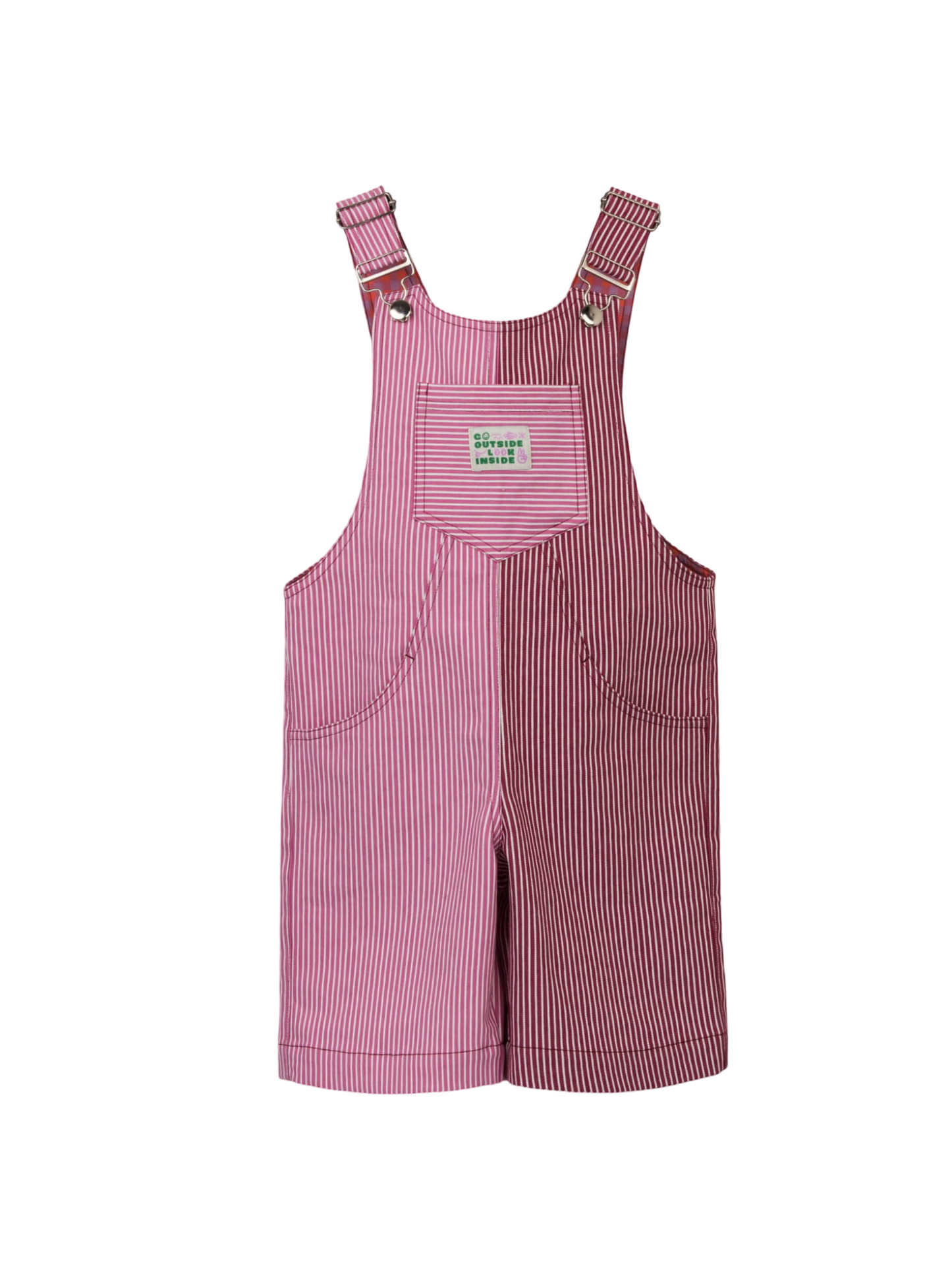 Short Dungaree - Watermelon Stripes