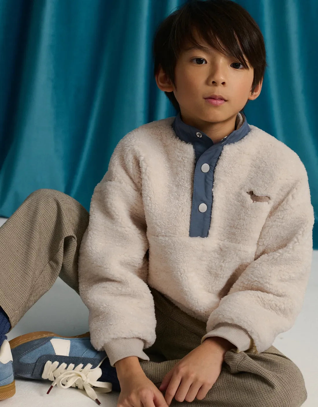 Nicky Sherpa Pullover with Half-Placket
