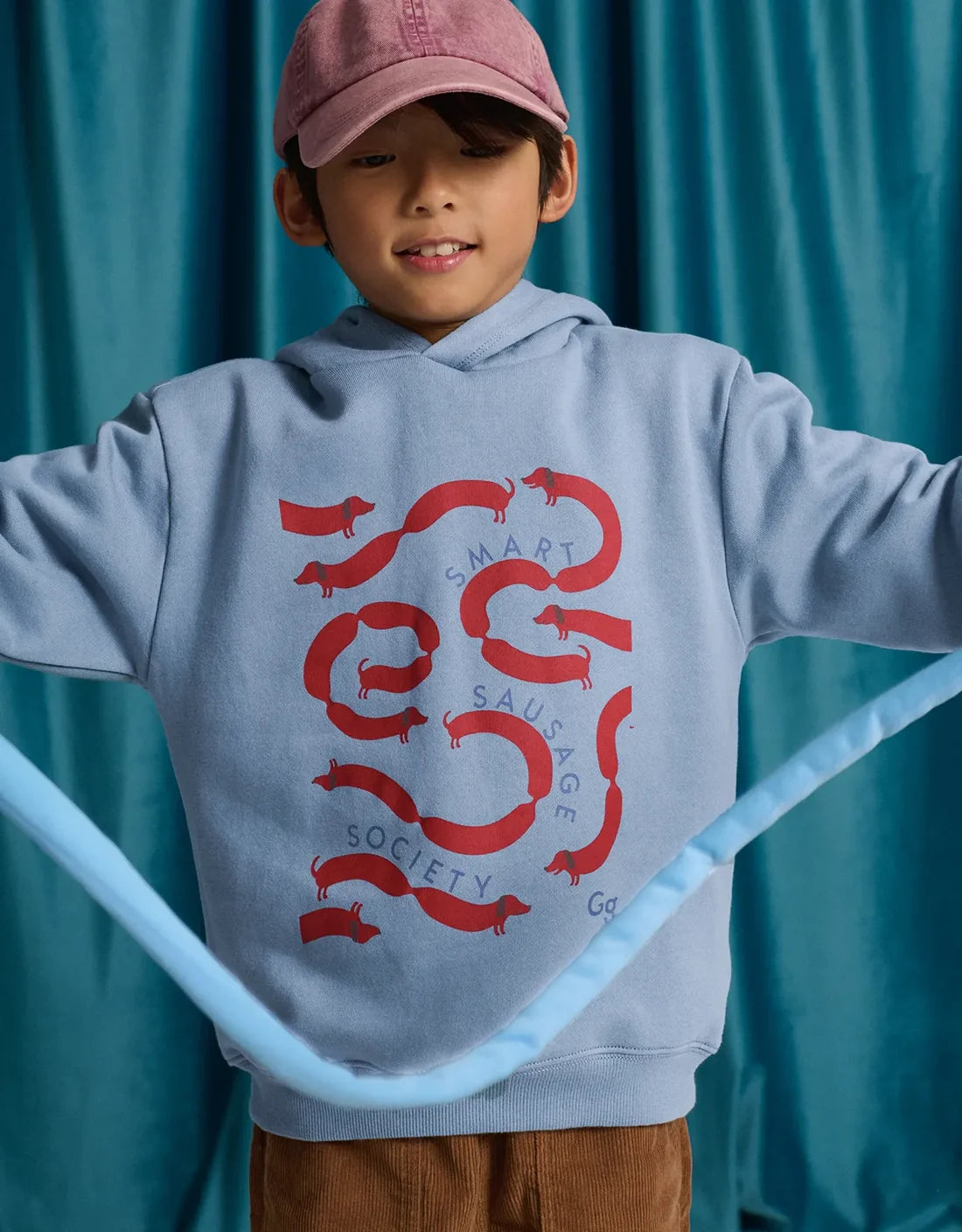 Anton Fleece Pullover Hoodie with Sausage Maze Graphic