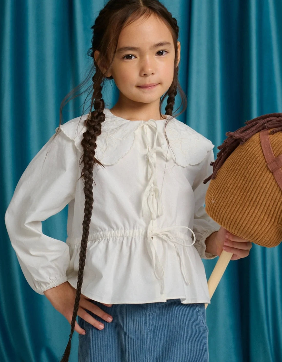 Mercedes Top with Peplum Sleeves