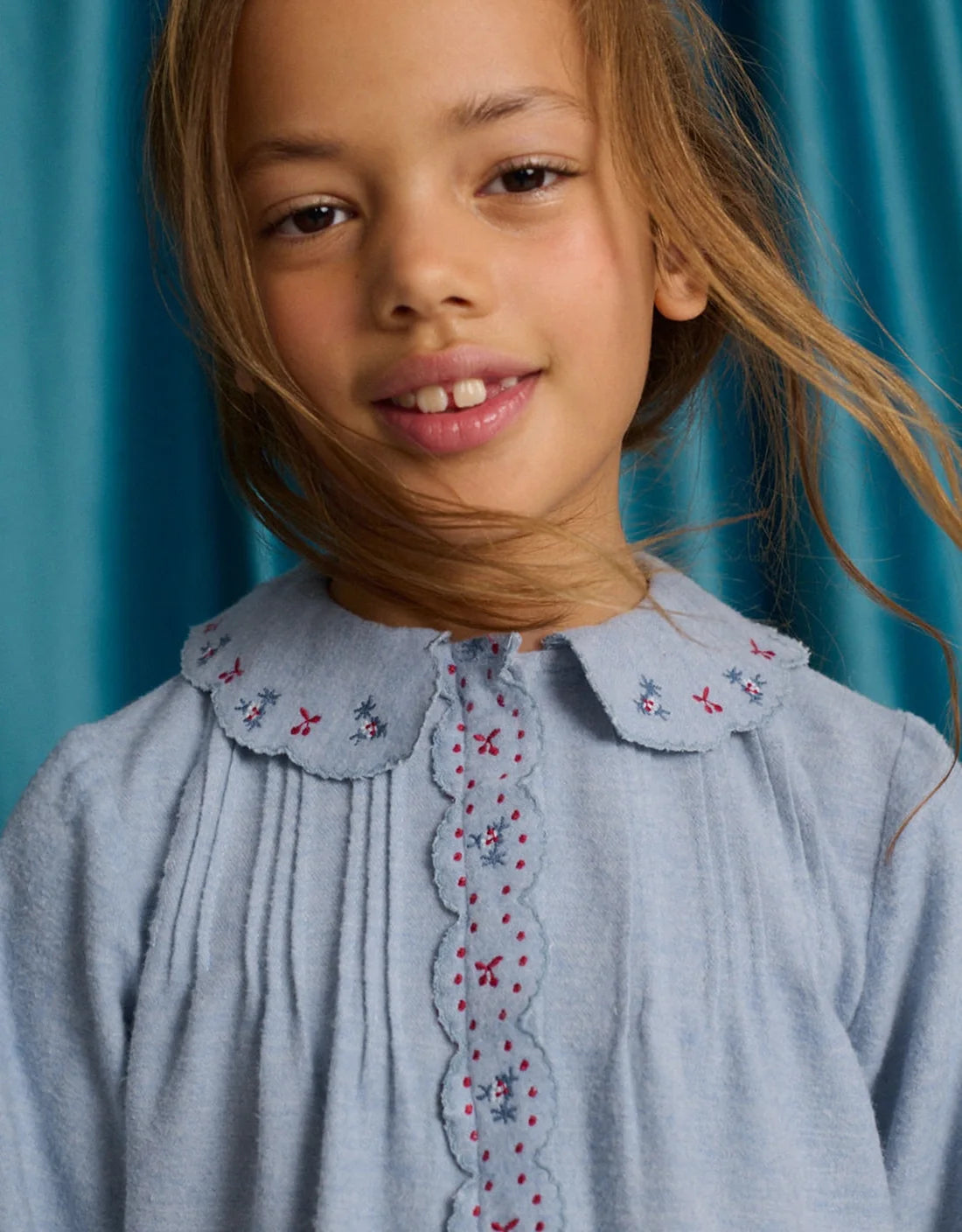 Agatha Blouse with Pintucked Bodice