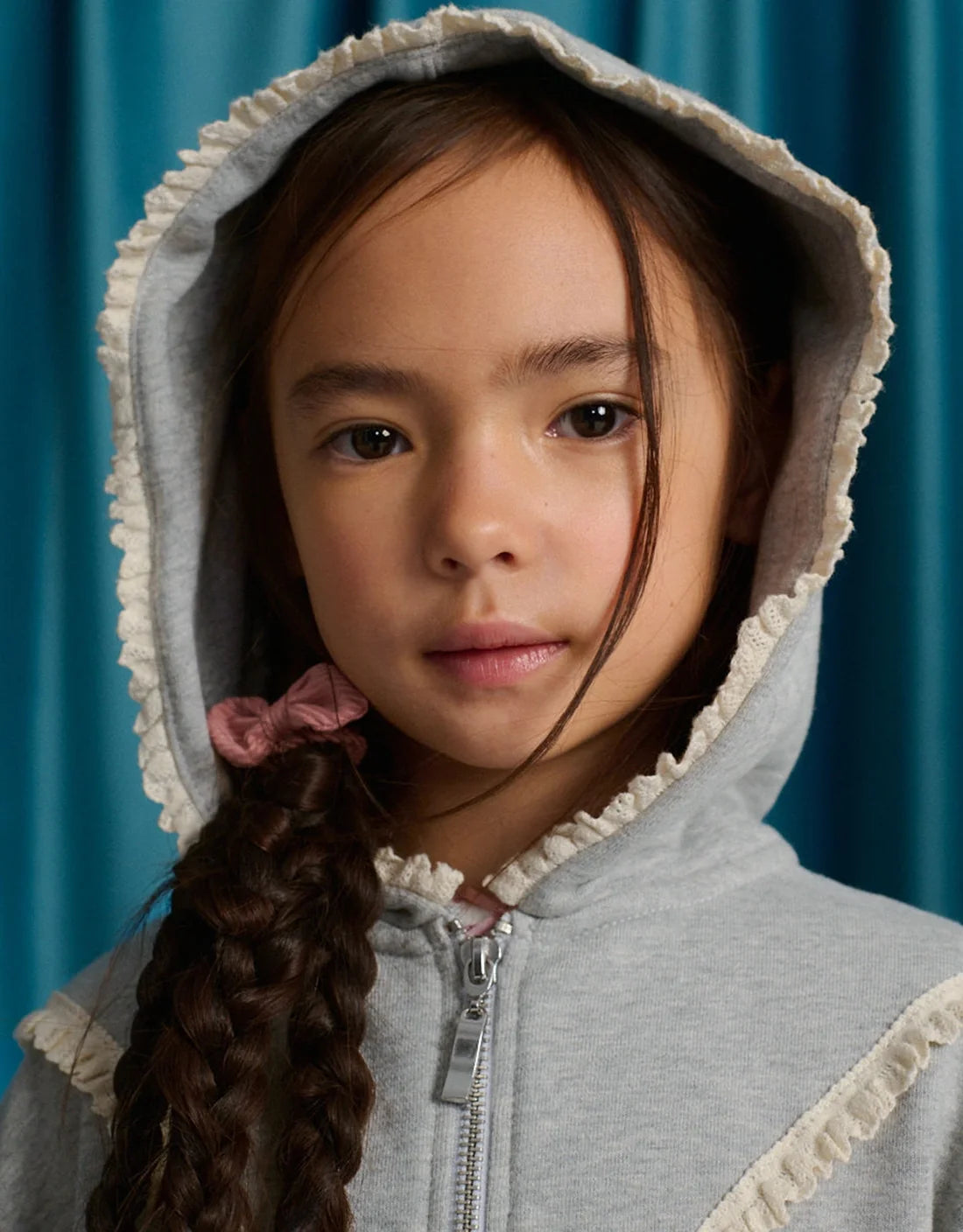 Elspeth Hoodie Jacket with Wide Rib Hem