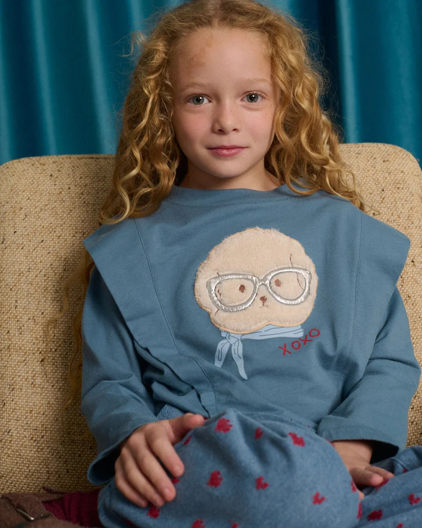 Gregoria Tee with Embroidered Poodle Appliqué
