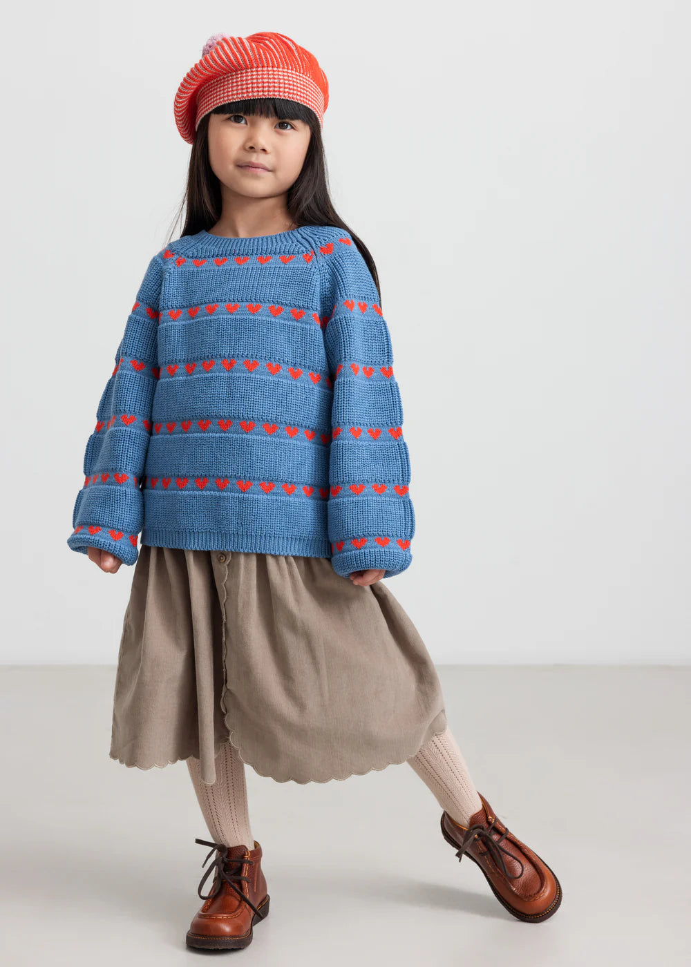 Alexo, Knit hat - Tomato Stripe