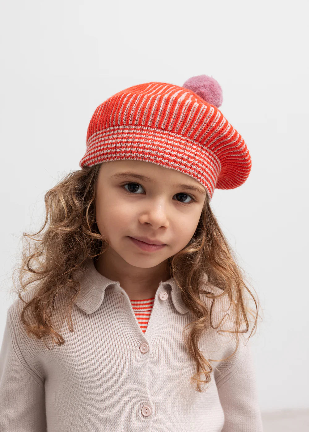 Alexo, Knit hat - Tomato Stripe