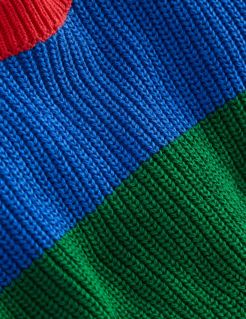 Everyday Cotton Jumper-Kingfisher Blue/Rich Emerald