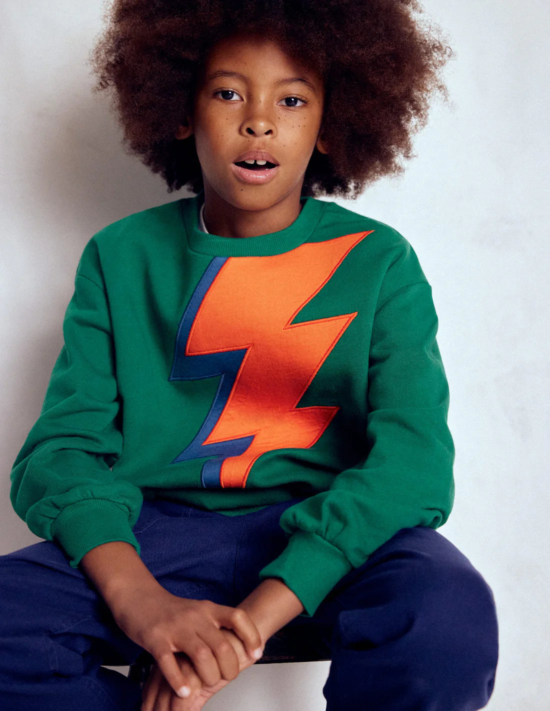 Fun Sweatshirt-Artichoke Green Lightning