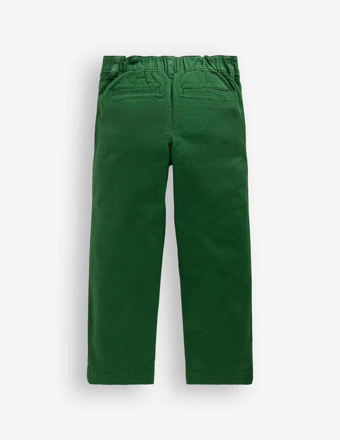 Everyday Straight Leg Trousers-Pine Green Twill