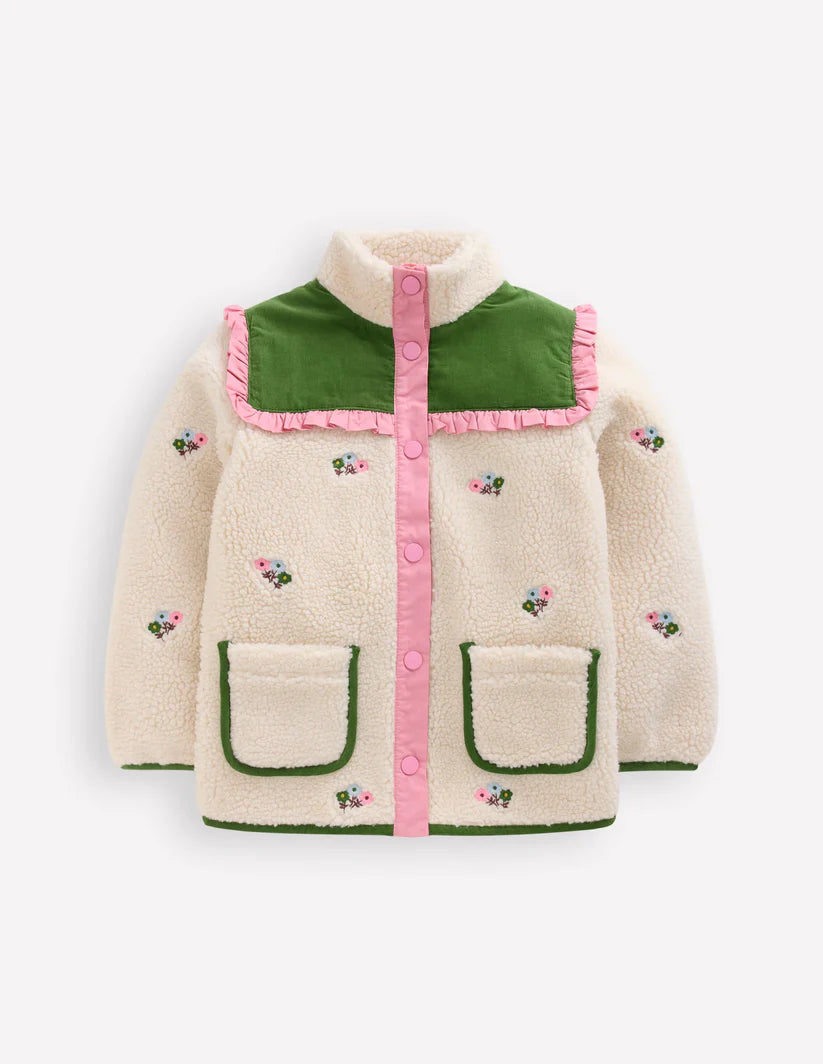 Pretty Borg Mix Jacket-Soft Ivory Embroidered