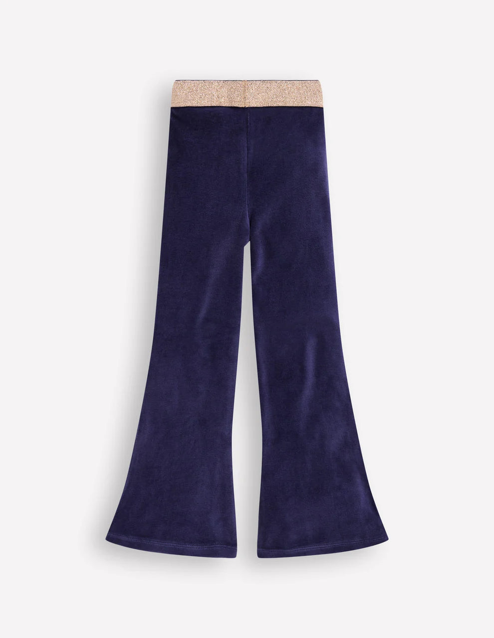 Velvet Flared Leggings-College Navy