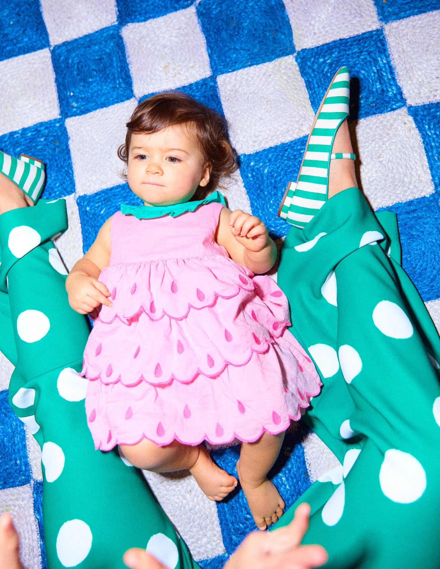 Ruffle Woven Romper-Bubblegum