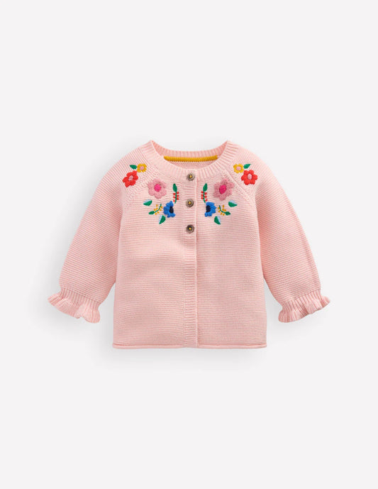 Pretty Embroidered Cardigan-Lotus