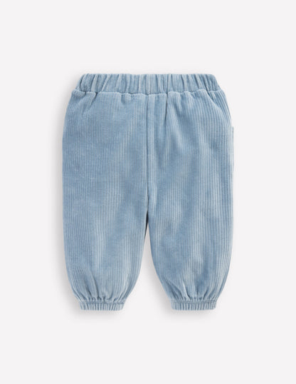 Jersey Cord Trousers-French Blue