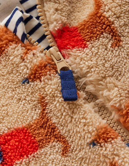 Printed Fleece Pramsuit-Red Sausage Dogs