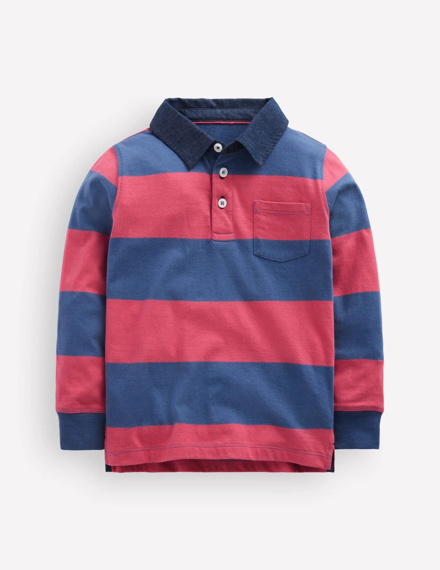 Long Sleeve Smart Polo Shirt - College Navy