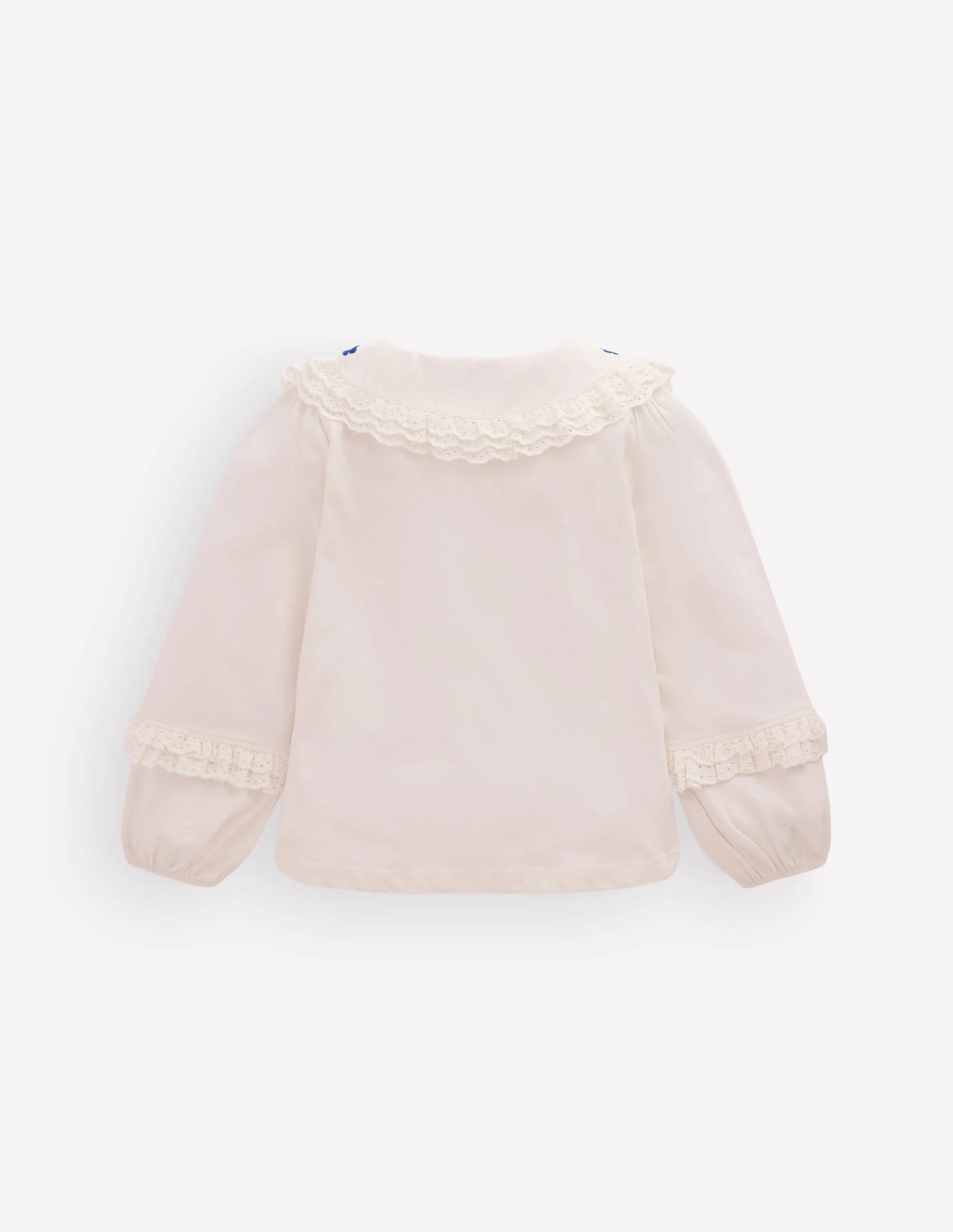 Broderie Collar Jersey Top
