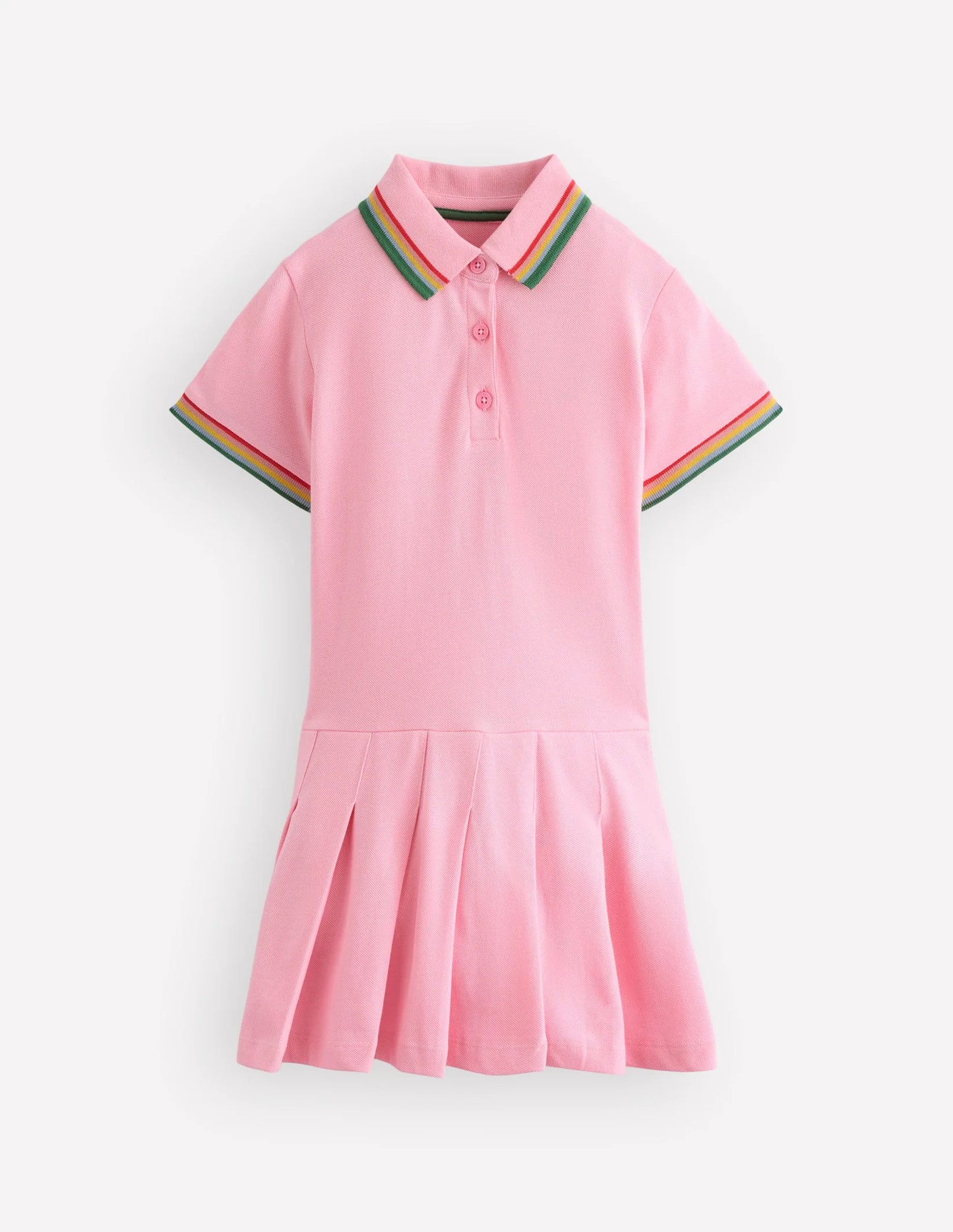 Pleated Skirt Jersey Dress